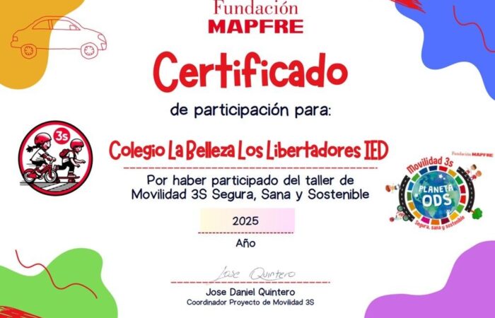 Recientemente, nuestra institución recibió la visita de la FUNDACIÓN MAPFRE, y nuestra comunidad participó activamente del taller sobre movilidad segura, sana y sostenible: un espacio para el análisis y la reflexión de nuestro papel como actores en las vías